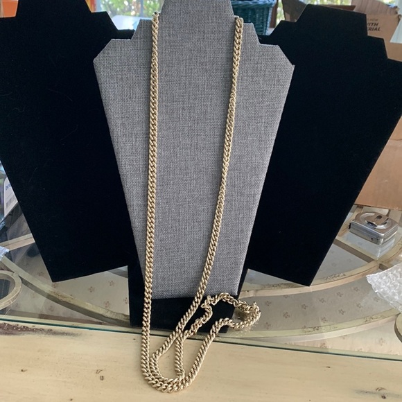 Vintage Jewelry - Vtg Gold Tone Long Chain Necklace marked “Western Germany” 53”